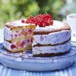 Peach and red berry ice cream Peach and red berry ice cream