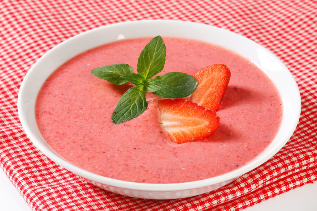 Chilled Strawberry-Rhubarb Soup