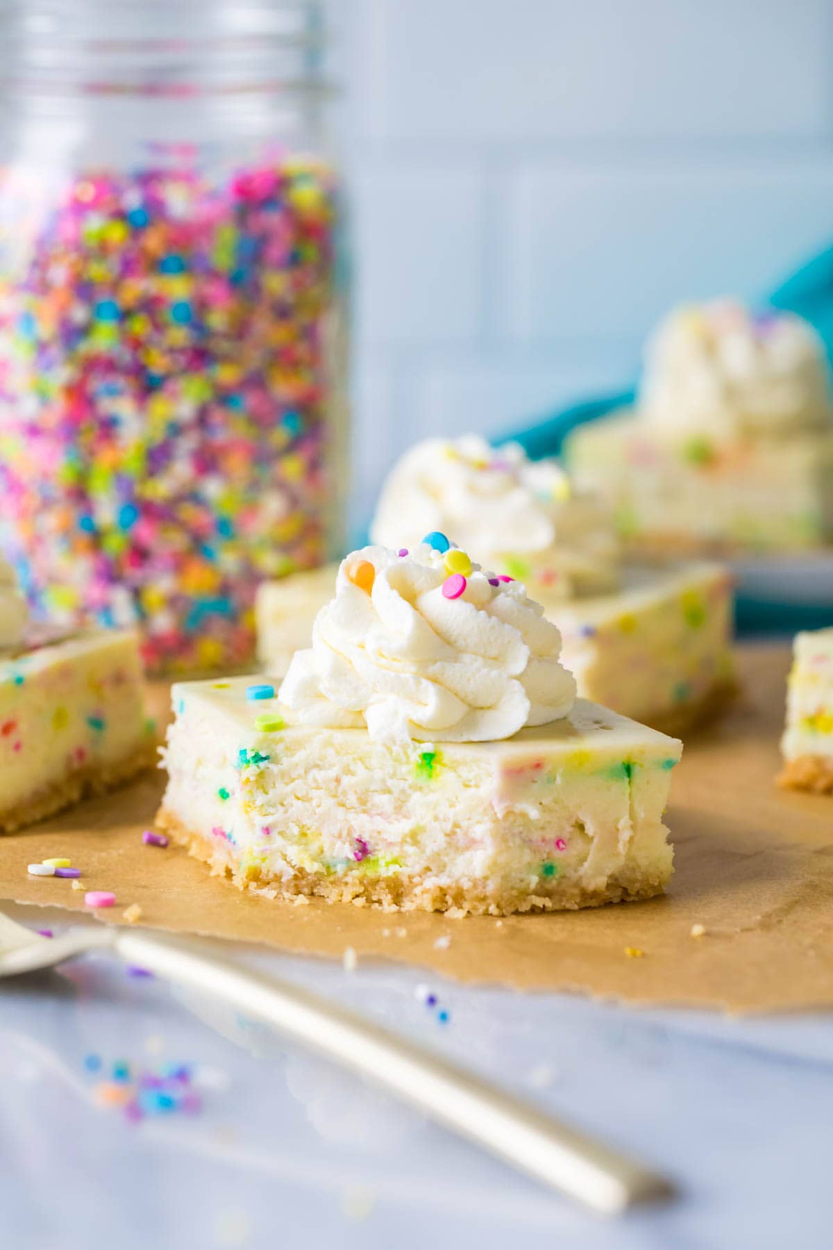 Funfetti Cheesecake Bars recipe