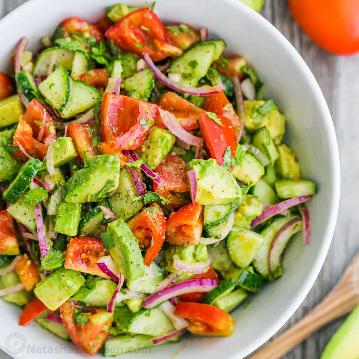 TOMATO CUCUMBER AVOCADO SALAD