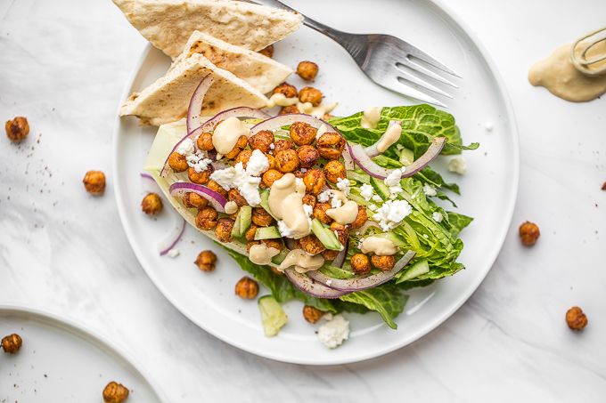 MEDITERRANEAN CHICKPEA WEDGE SALAD
