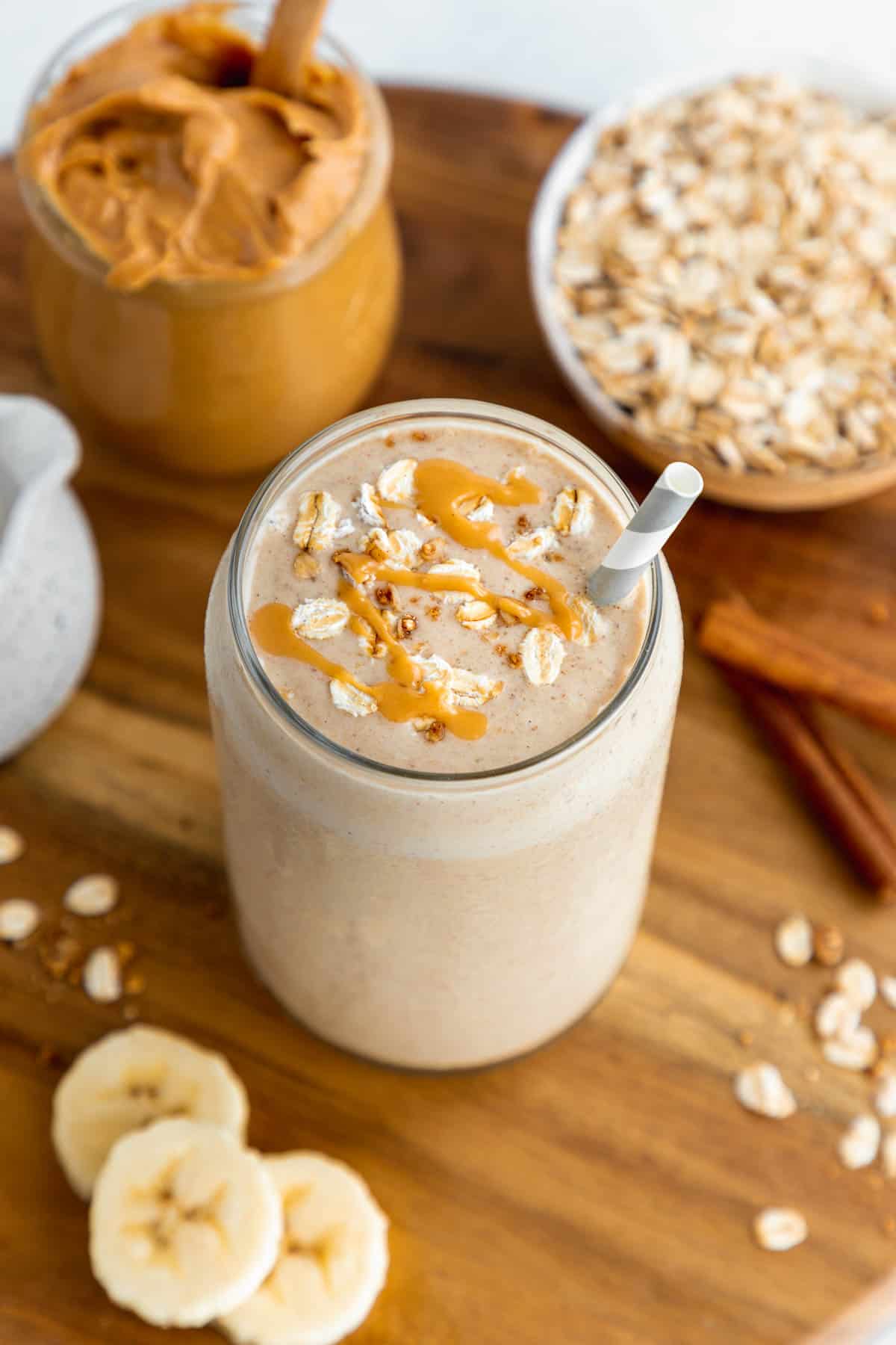 Peanut Butter Banana Oatmeal Smoothie