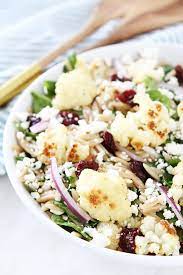 ROASTED CAULIFLOWER ORZO SALAD ROASTED CAULIFLOWER ORZO SALAD