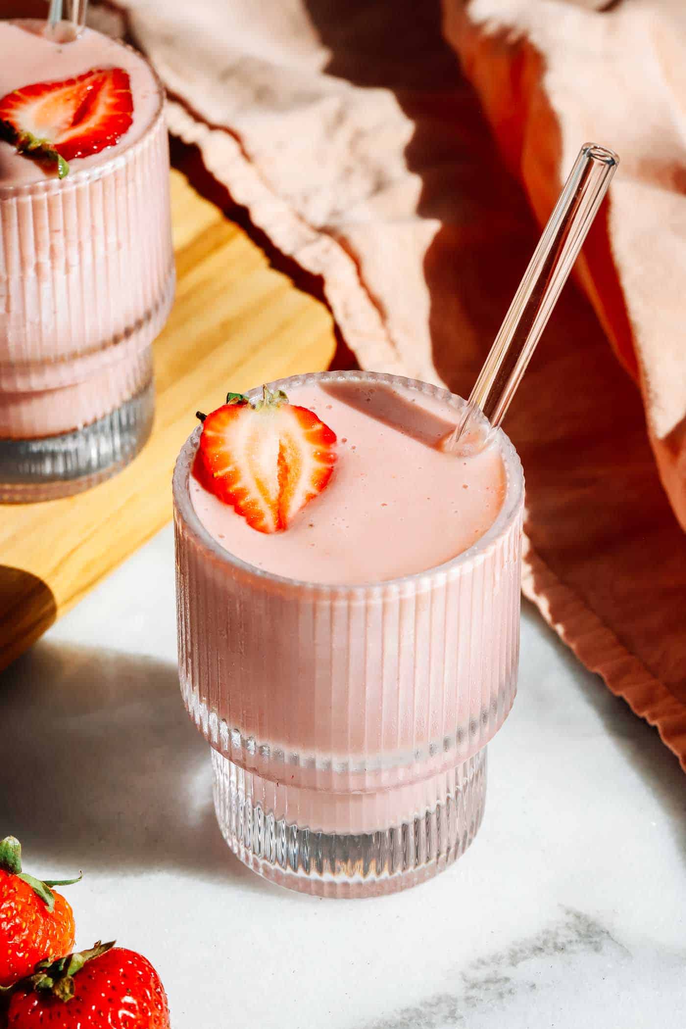 Vitamin C Packed Strawberry Orange Banana Smoothie