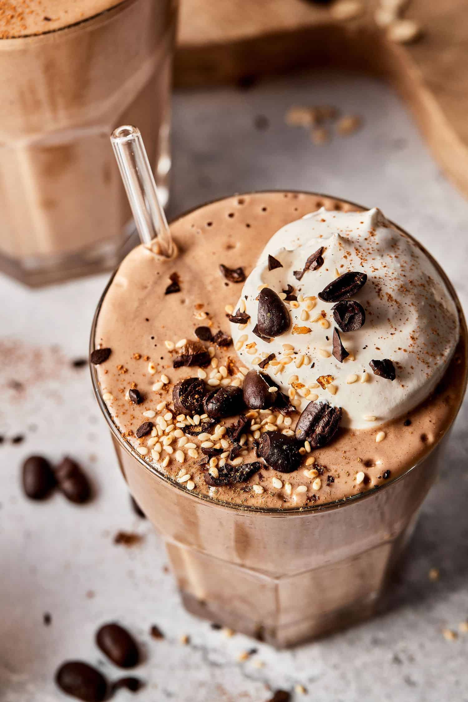 Tahini Chocolate Coffee Date Shake