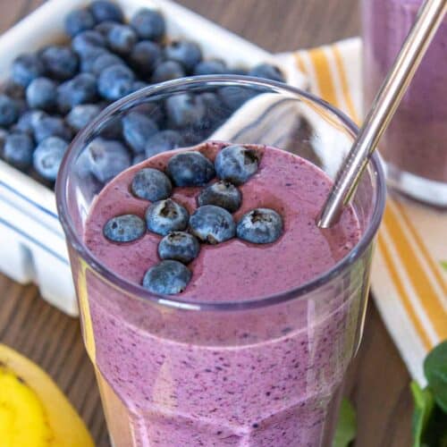 Wild Blueberry Banana Spinach Power Smoothie