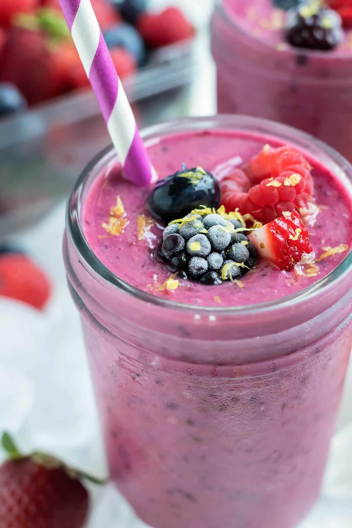 Healthy Mixed Berry Smoothie