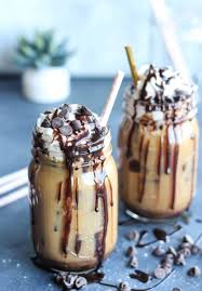 Iced Coffee with Chocolate Syrup