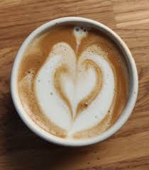 Almond Latte with Double Heart Art