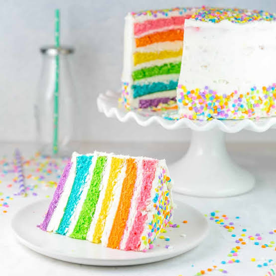 Vanilla Rainbow Layer Cake
